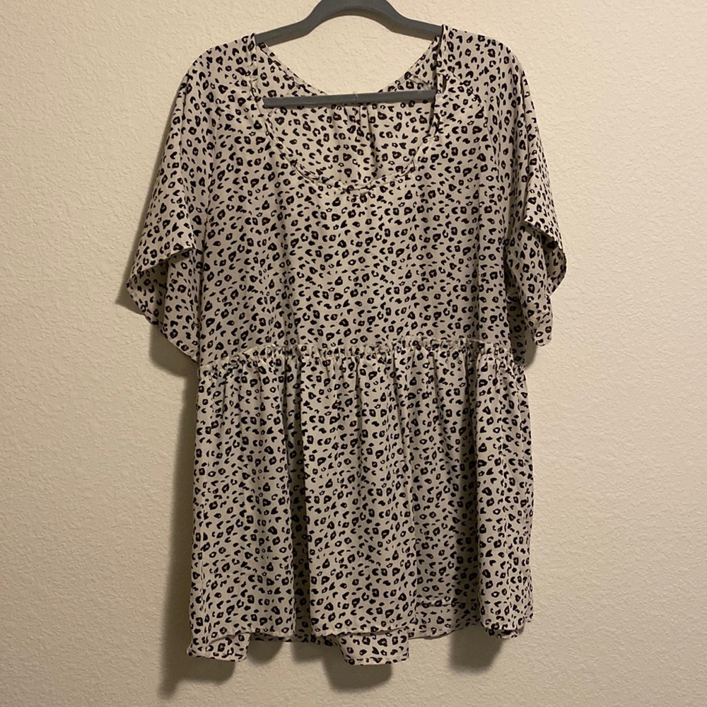 Oddy leopard babydoll top